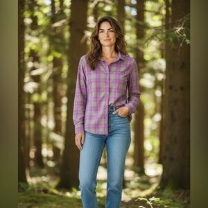 Duluthflex Sidewinder Trading Performance Plaid Preppy Button Shirt Pocket XL.